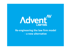 Re-engineering the law firm model