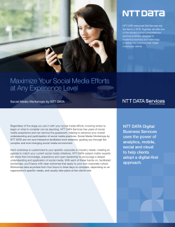 BROCHURE Social Media Wokshops Maximize your social media