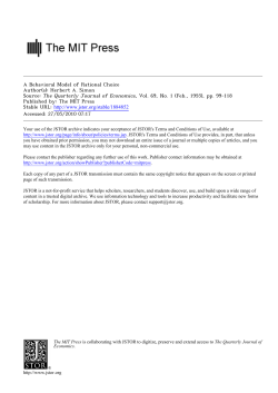 A Behavioral Model of Rational Choice
