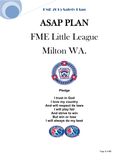 FME 2014 Safety Plan
