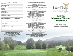 Men`s Member/Guest Tournament