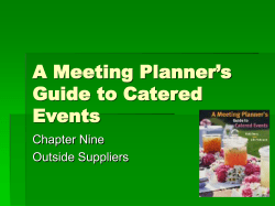 A Meeting Planner`s Guide to Catered Events