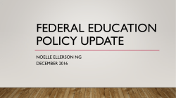 Federal Education Update