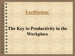 Facilitation: The Key to Productivity in the Workplace
