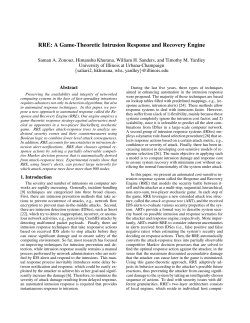 RRE: A Game-Theoretic Intrusion Response and Recovery