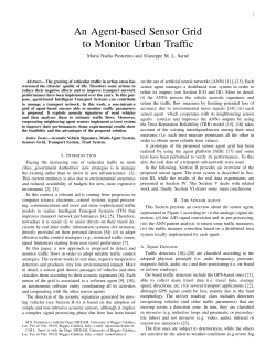 An Agent-based Sensor Grid to Monitor Urban Traffic