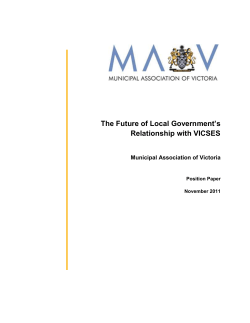The future of local government relationship with Victoria SES