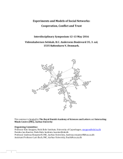 Experiments and Models of Social Networks: Cooperation, Conflict