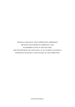 CE/AM-CENTR/en 1 POLITICAL DIALOGUE AND COOPERATION