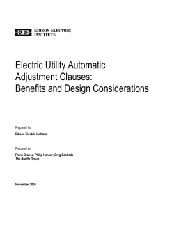 Electric Utility Automatic Adjustment Clauses