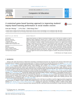 A contextual game-based learning approach to improving students