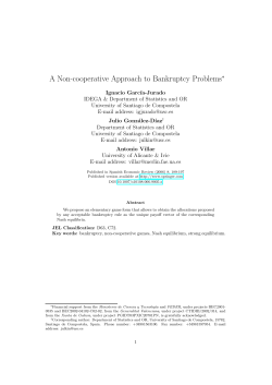 A Non-cooperative Approach to Bankruptcy Problems