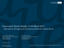 Government Bonds Weekly: Still value in Portugal and too early to