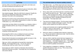 Listening and remembering skills