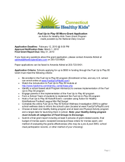 Application Template - Action for Healthy Kids