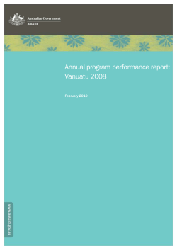 Annual Program Performance Report