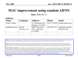 MAC improvement using random AIFSN