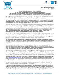 One Member of Canada`s 2016 Hole-in-One Club to Win Pro