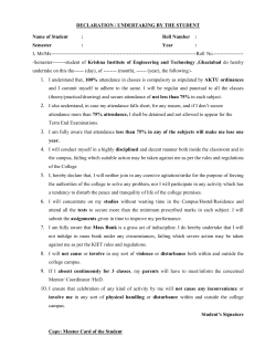 declaration undertaking by the students