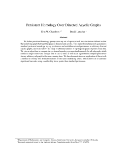 Persistent Homology Over Directed Acyclic Graphs