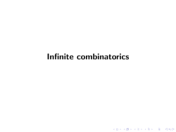 Infinite combinatorics