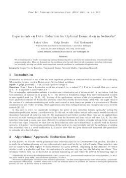 Experiments on Data Reduction for Optimal Domination in Networks