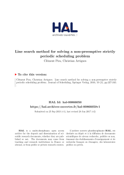 Line search method for solving a non-preemptive strictly