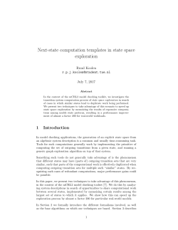Next-state computation templates in state space exploration