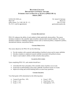 (POLI 101 A) Spring 2015