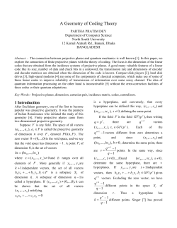 A Geometry of Coding Theory