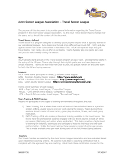 Avon Soccer League Association &ndash; Travel Soccer League