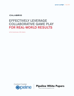 effectively leverage collaborative game play for real-world