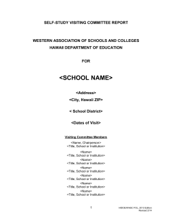 sample wasc/sid focus on learning visiting committee report