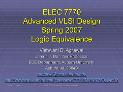 ELEC7770 Advanced VLSI Design Spring 2007