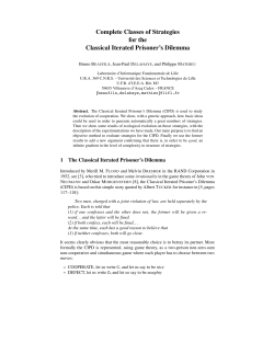 Complete Classes of Strategies for the Classical Iterated