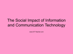 Social Impact of ICT - burgate
