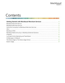 Getting Started with Blackbaud Merchant Services Guide