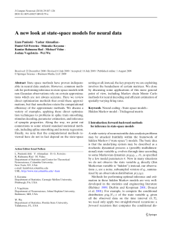 A new look at state-space models for neural data