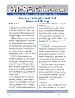 Keeping the Employment First Movement Moving