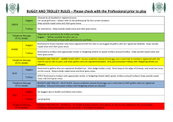 BUGGY AND TROLLEY RULES