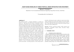 Agent-Based Modeling of Green Infrastructure Investment