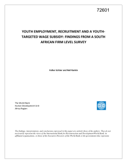 Introduction - World bank documents