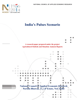 India`s Pulses Scenario - National Food Security Mission