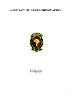 Constitution PDF - Game Rangers Association of Africa