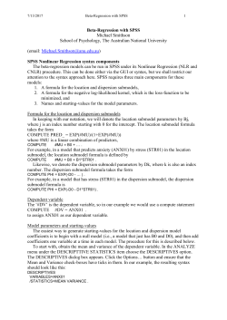 Beta-Regression with SPSS