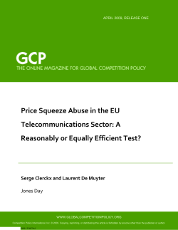 Price Squeeze Abuse in the EU Telecommunications Sector: A