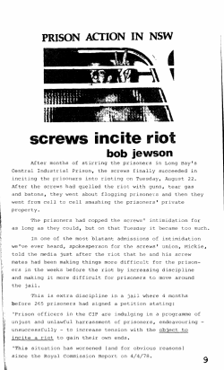 prison action in nsw