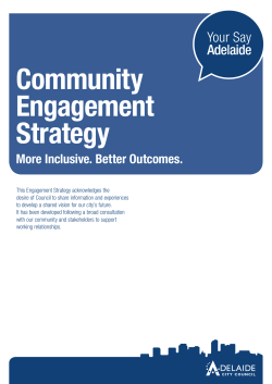 Community Engagement Strategy - Your Say Adelaide