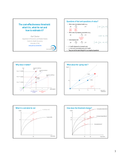 The cost-effectiveness threshold: what it is, what its not and how to