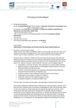 European research centre of Network intelliGence for INnovation